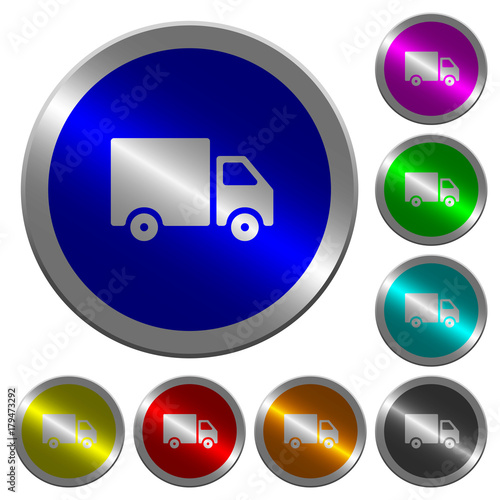 Free Download Delivery truck luminous coin-like round color buttons - GFXLoad