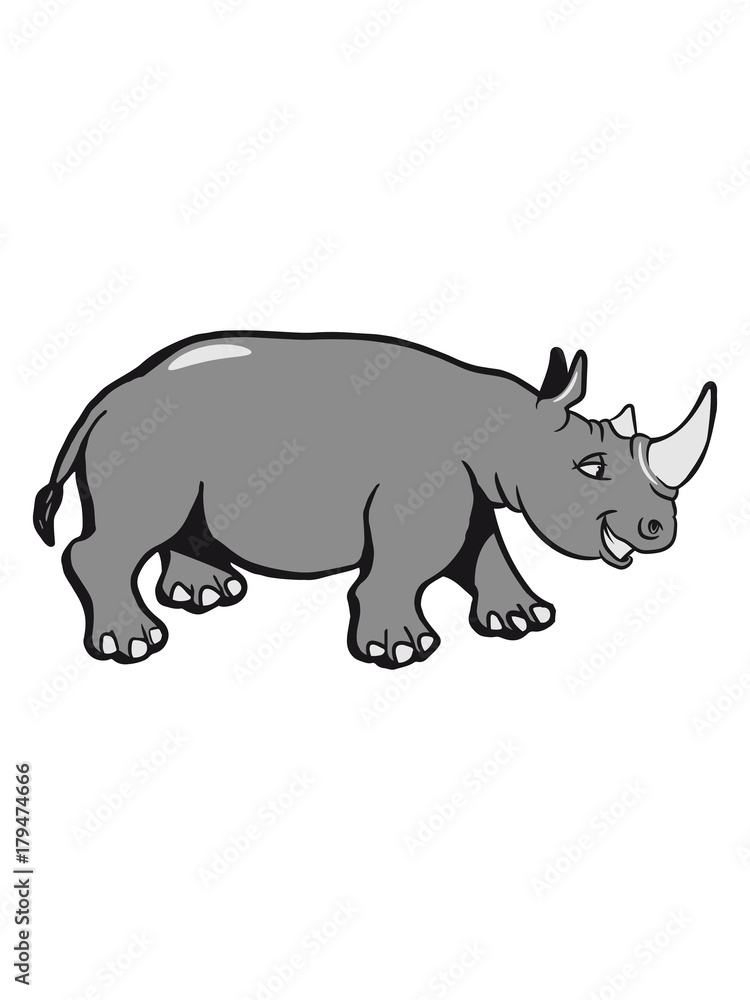 Obraz premium nashorn süss lustig kinder