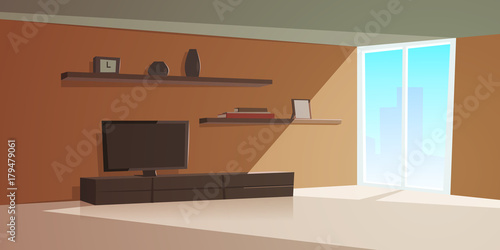 Cartoon Interior Modern Living Room