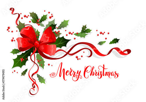 Winter merry christmas decor