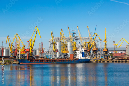 Cargo container terminal port in Odessa