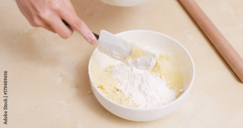 Mixing cookies dough Mixing cookies dough