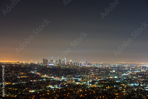 Amazing view of Los Angeles city at night © maislam