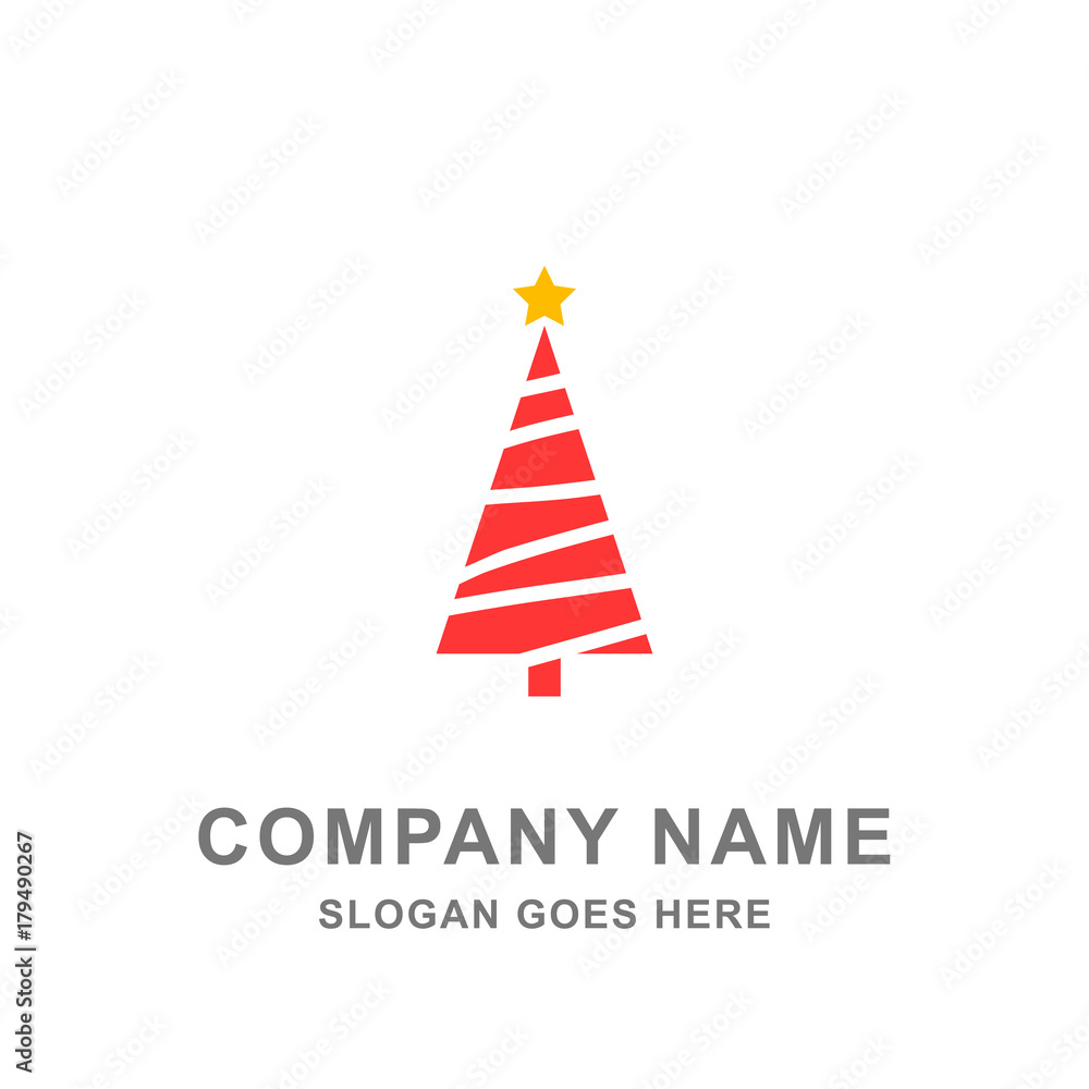 Christmas Tree Vector Illustration Logo Christmas Tree Vector Illustration Logo