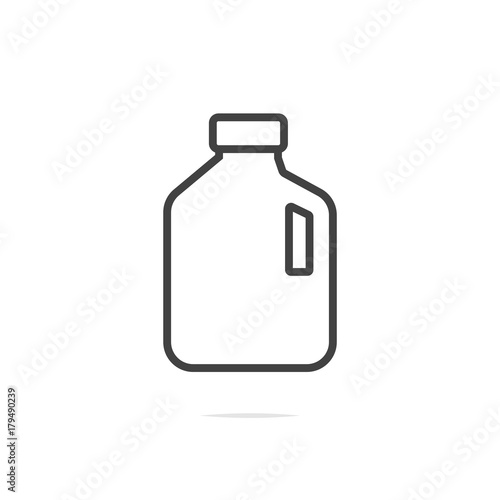 Milk gallon line icon vector