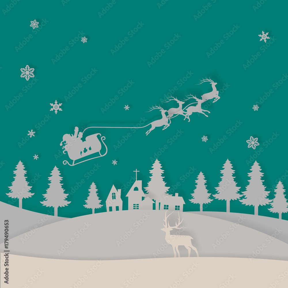 Vector Christmas background, paper cut for the new year greeting card design and text. Vector Christmas background, paper cut for the new year greeting card design and text.