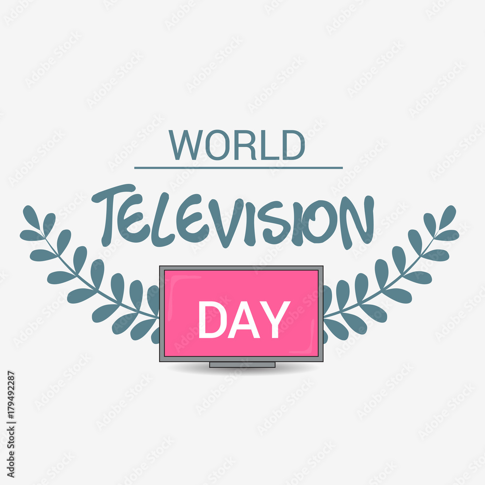 Naklejka premium World Television day.