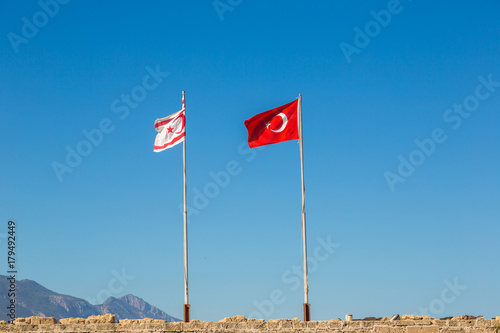 Flags of Turkey and North Cyprus