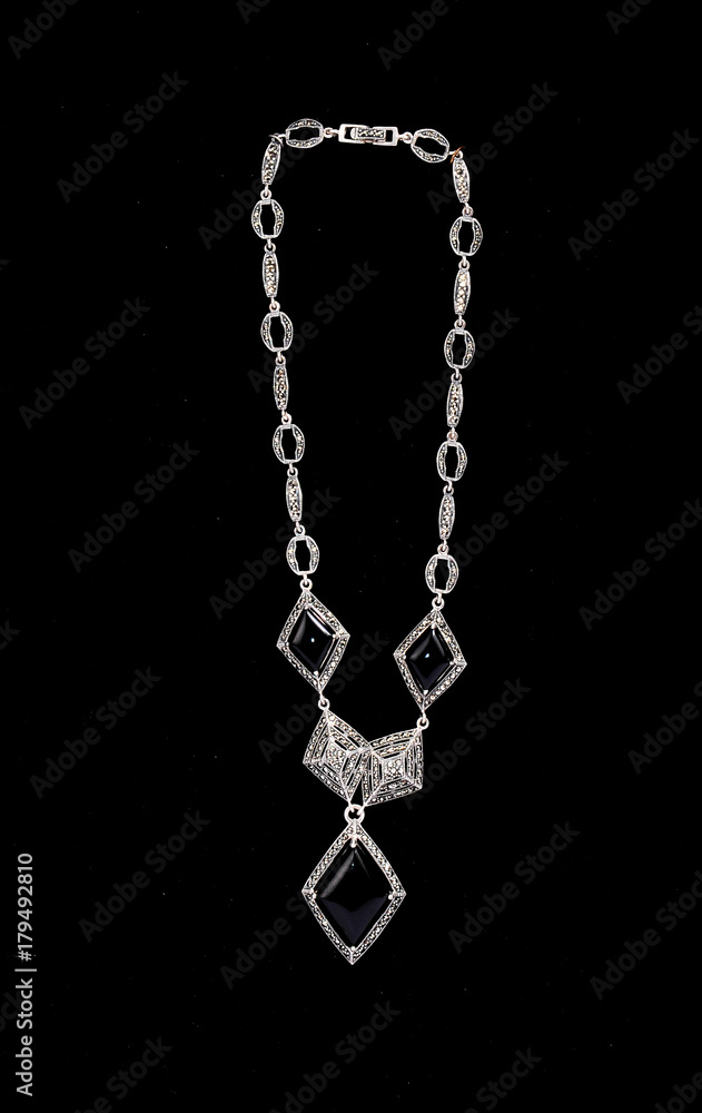 Jewelry on black background Jewelry on black background