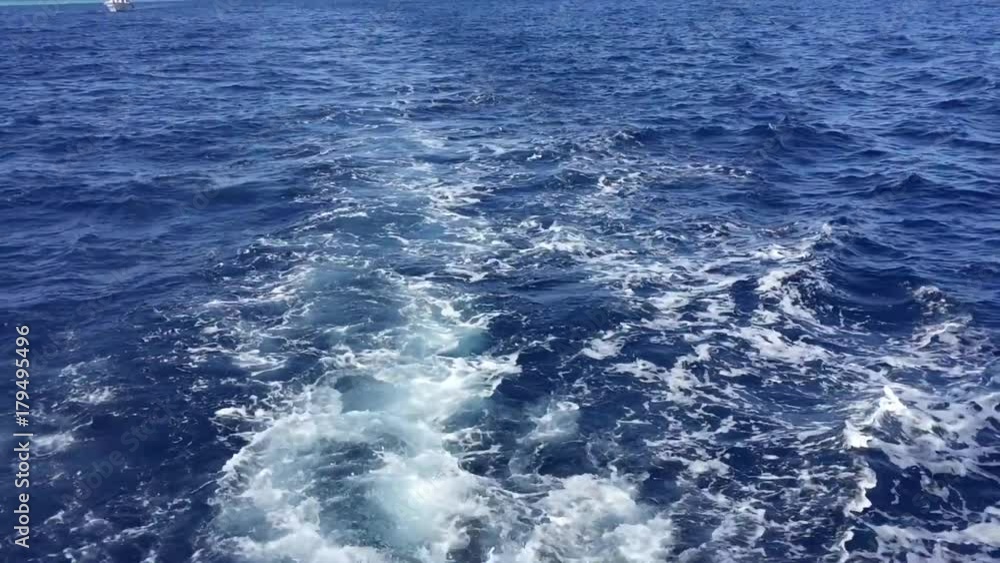 The catterpillar floats over the sea, the camera down full hd The catterpillar floats over the sea, the camera down full hd