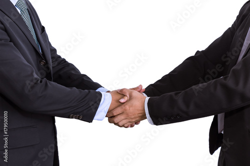 Business people shake hand in meeting Asian style