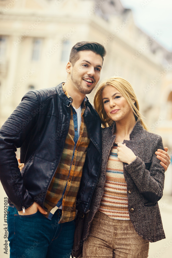 Love Couple Enjoying Autumn Love Couple Enjoying Autumn