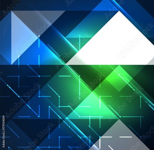 Cosmic electric background with shiny glowing plexus electricity impulses