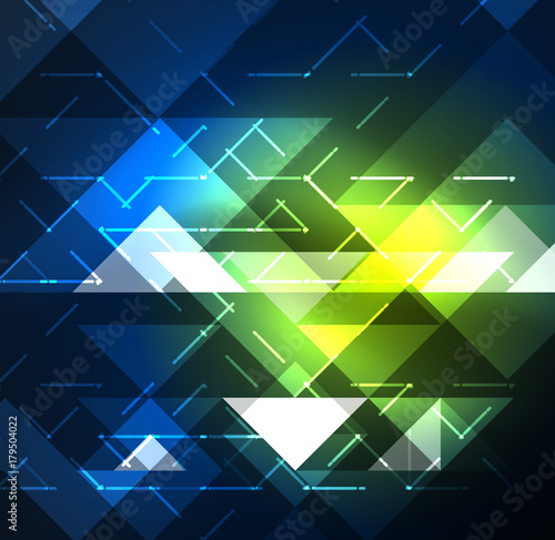 Cosmic electric background with shiny glowing plexus electricity impulses
