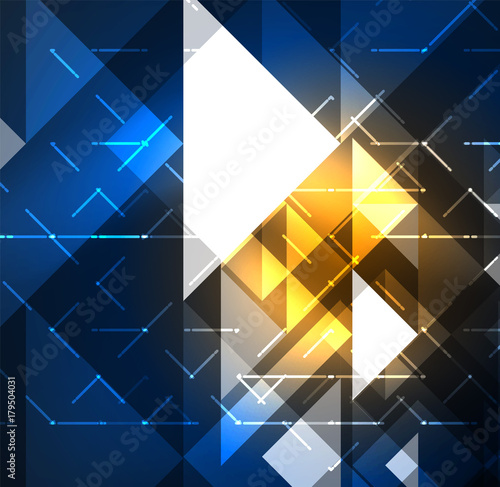 Cosmic electric background with shiny glowing plexus electricity impulses