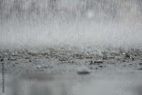 Fotografie, Tablou black white abstract background raindrop on the ground