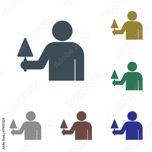 Mason worker with trowe