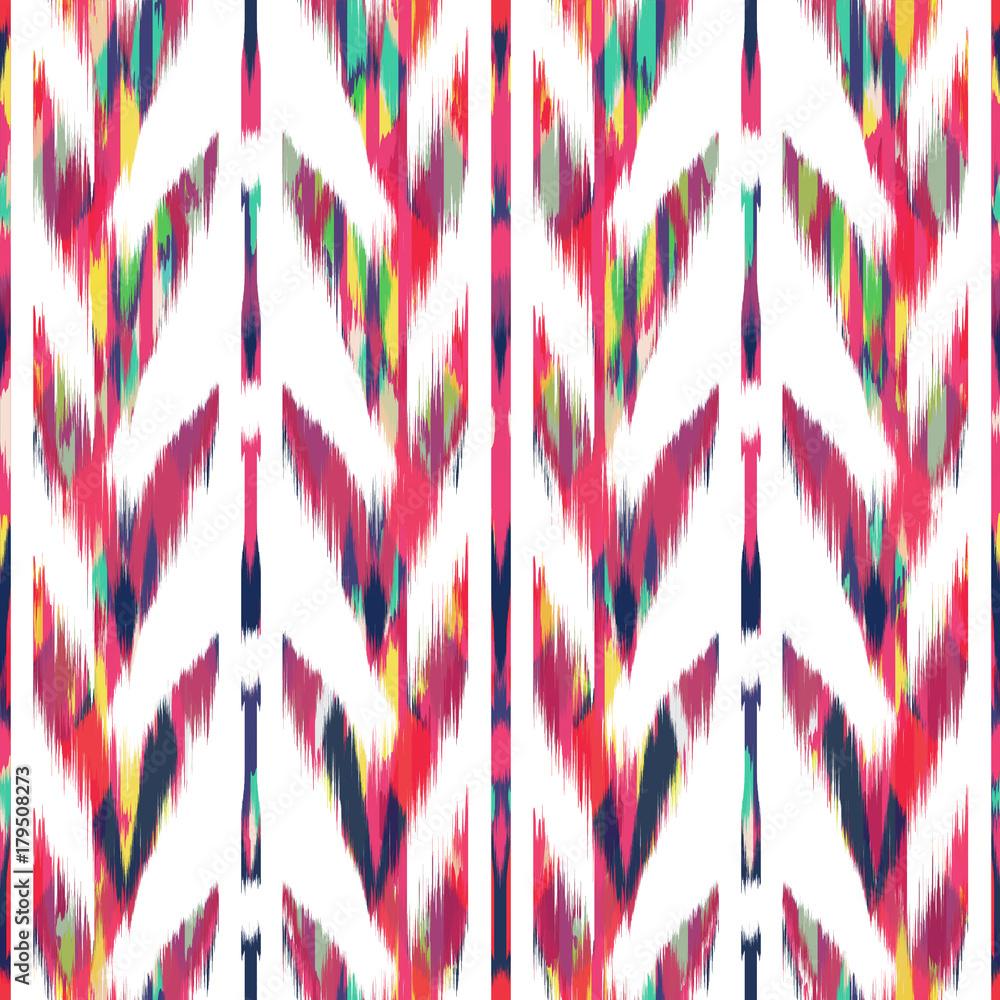 Ikat Seamless Pattern Design for Fabric Ikat Seamless Pattern Design for Fabric