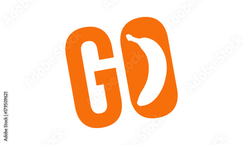 go bananas. Vector illustration in typography in brush writing.