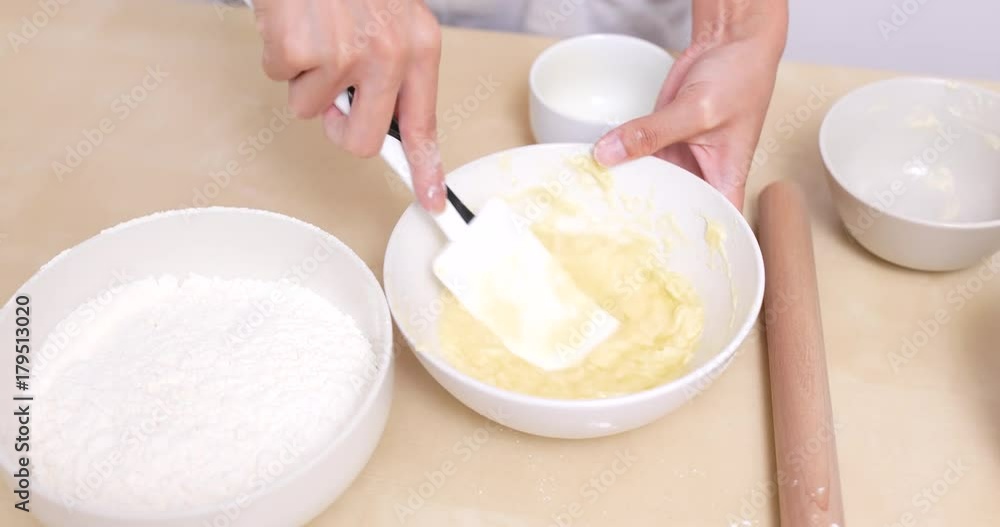 Mixing cookies dough at home Mixing cookies dough at home