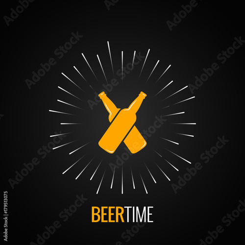 beer bottles logo concept design background