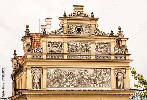 Bedrich Smetana museum in Prague, Czech, yellow filter photo