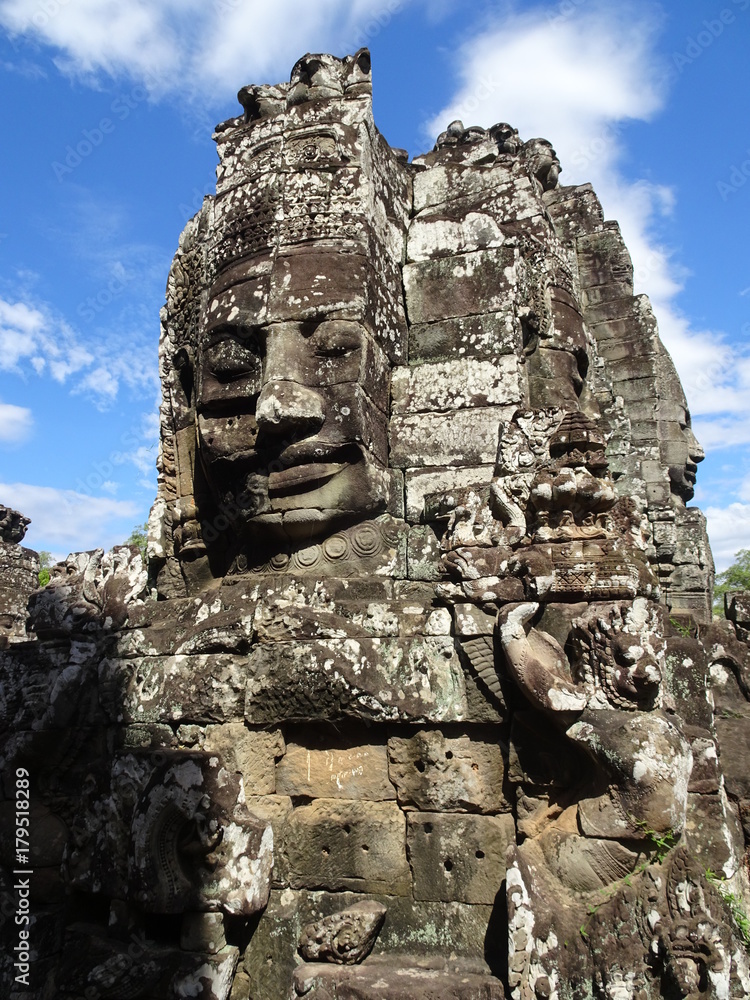 Bayon Temple in Siem Reap in Cambodia