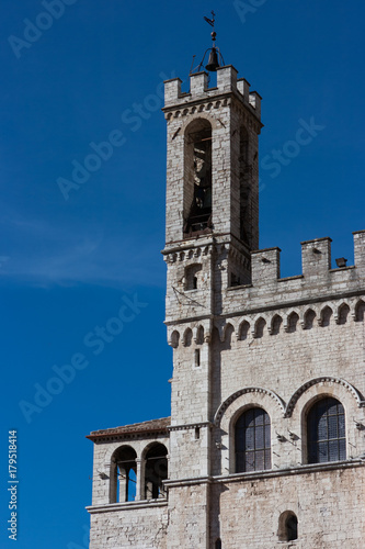 View of Palazzo dei Consoli (Palace of Consuls) in Gubbio, Umbria, Italy