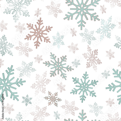 snowflakes background for the new year and Christmas design