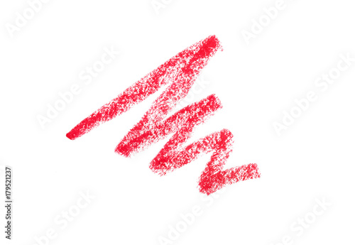 Eyeliner cosmetic pencil swatch stroke isolated on white