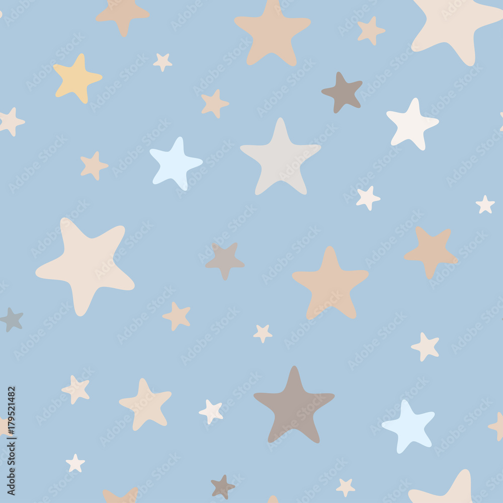 Seamless simple light pattern from pink stars with rounded corners Seamless simple light pattern from pink stars with rounded corners