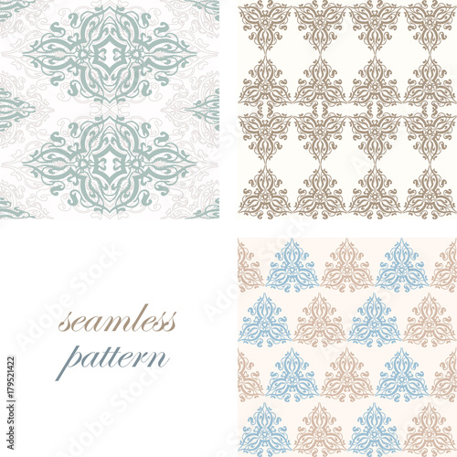 Seamless vintage pattern with lace ornament