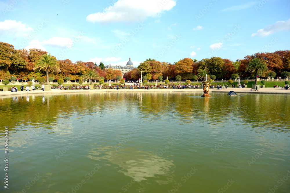 Luxembourg gardens in Paris, France