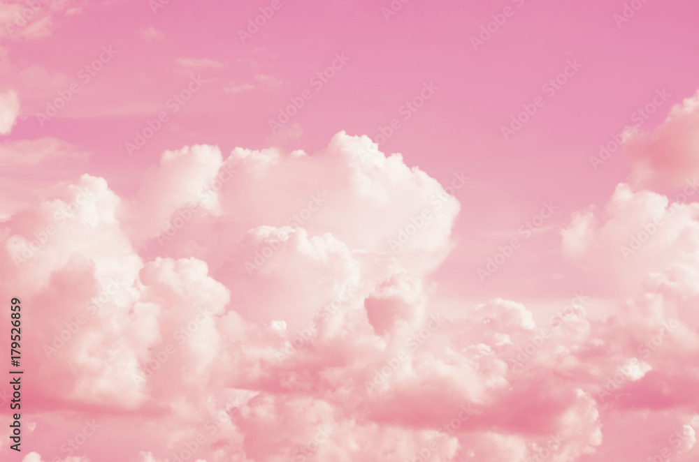 Pink sky background with white clouds. Pink sky background with white clouds.