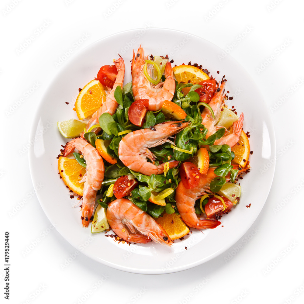 Shrimps with salad Shrimps with salad