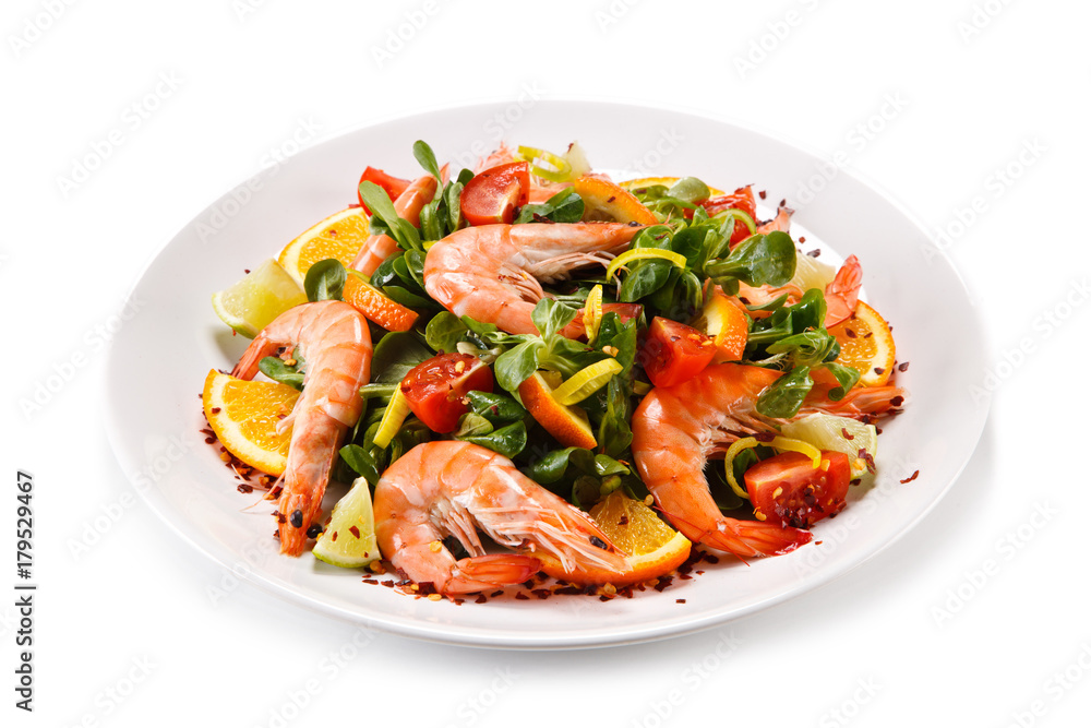 Shrimps with salad Shrimps with salad