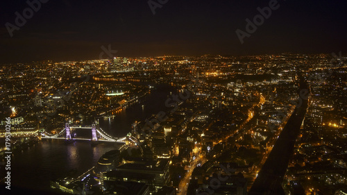 Fototapeta Naklejka Na Ścianę i Meble -  Aerial view of the Tower Bridge, LONDON, ENGLAND
