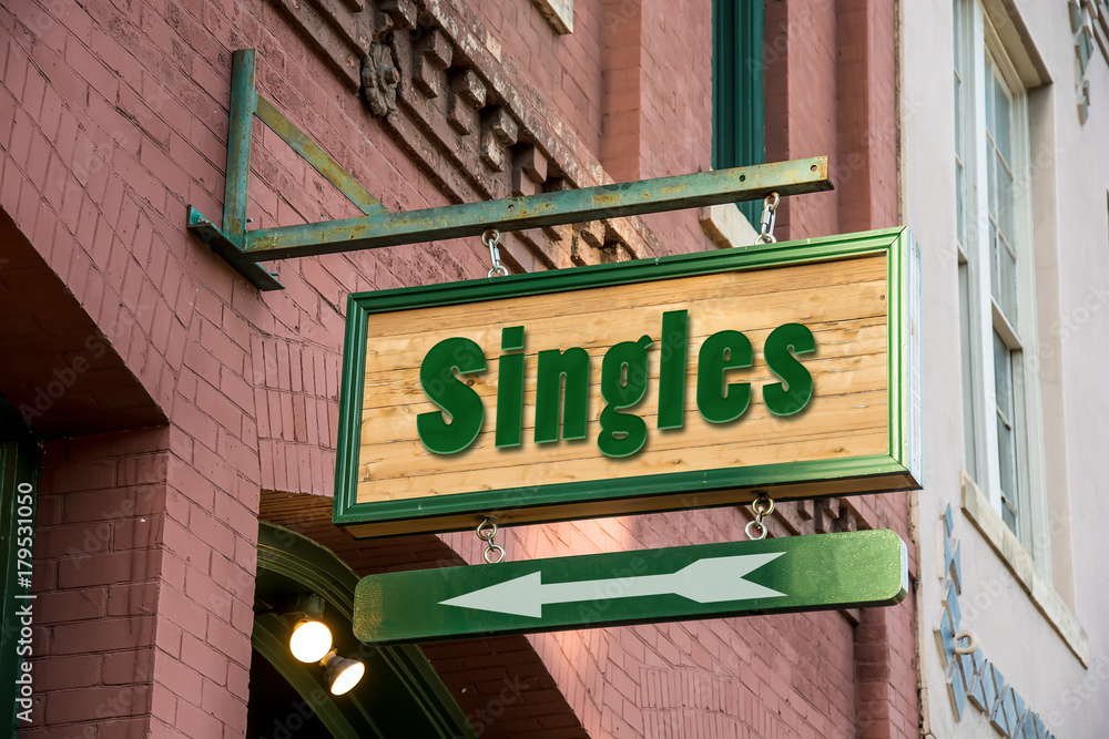 Obraz premium Schild 277 - Singles