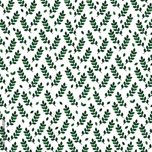 Vector background with green branches