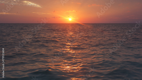 Beautiful sunset scenery at Mabul Island  Semporna.