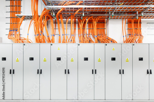 Electric voltage control room of a plant