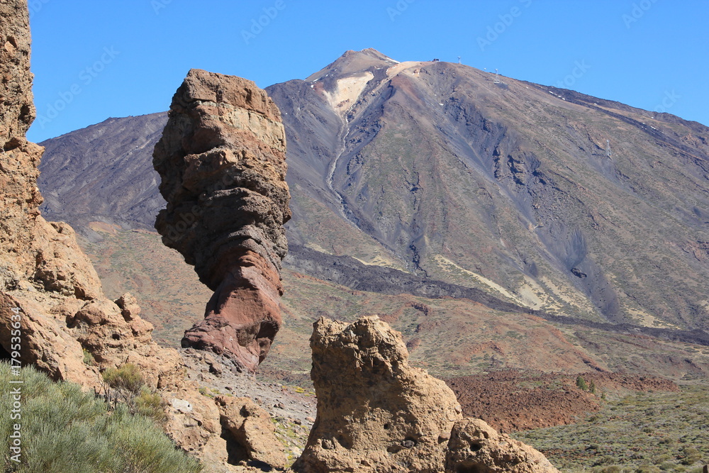 Finger Of God rock at volcano Teide in Tenerife island