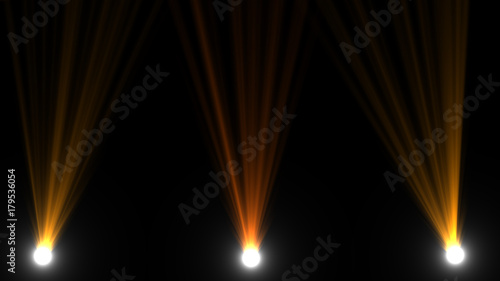 Stage lights. Several proje...