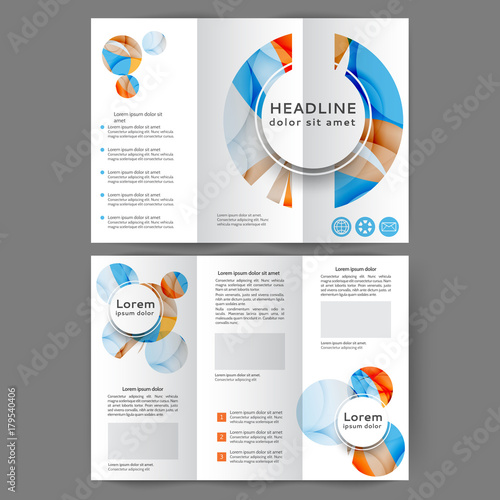 Color tri fold business brochure