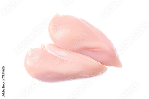 Fresh chicken fillet isolated on white background 2