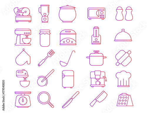 kitchenware icon collection