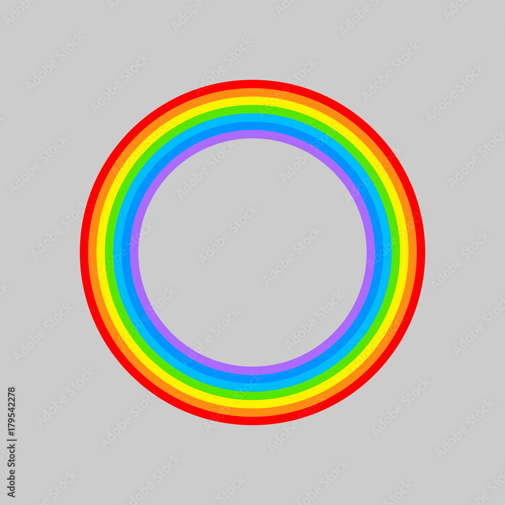 Rainbow round. rainbows circle isolated. Vector illustration