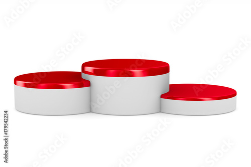 podium on white background....