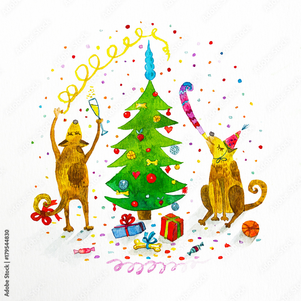 Naklejka premium cartolina felice anno nuovo!