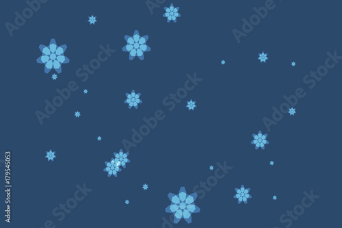Christmas abstract background of snowflakes. Vector illustration
